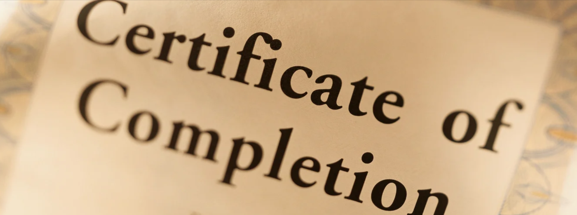 Completion Certificate